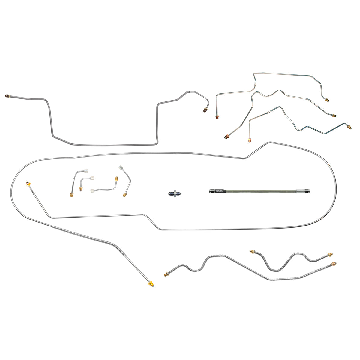 2000-05 Chevrolet GMC S10 Sonoma 4WD Ext. & Crew Cab Short Bed Four-Wheel Disc Complete Brake Line Kit 11pc, Stainless