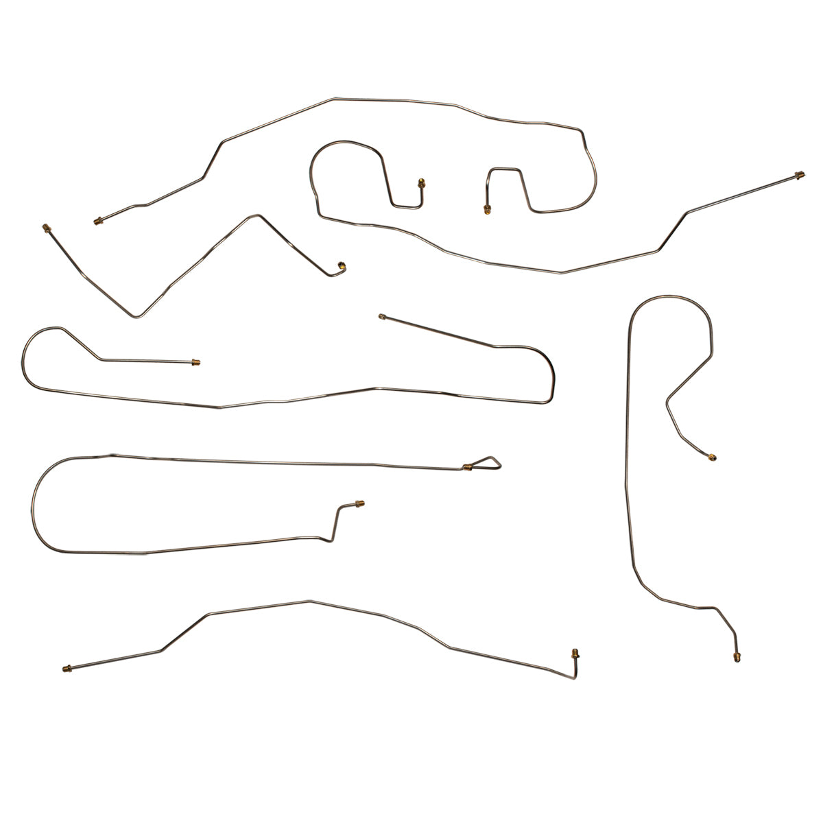 2002-06 Chevrolet/GMC Trailblazer EXT/Envoy XL 4WD Four-Wheel Disc w/ABS Complete Brake Line Kit 7pc, Stainless