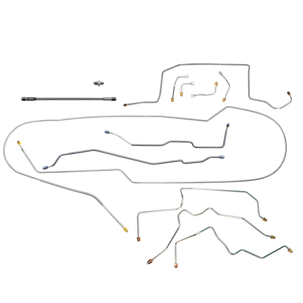 2000-05 Chevrolet/GMC S10/Sonoma 4WD w/RPO ZR2 Ext. Cab Shortbed w/Four-Wheel Disc Power Brake Line Kit 11pc, Stainless
