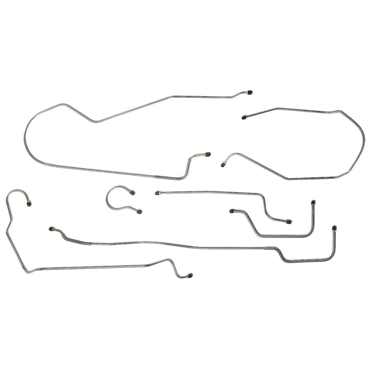 1937 Chevrolet GMC Truck 2WD 1/2-Ton Std. Cab Shortbed Complete Manual Brake Line Kit 7pc, Stainless