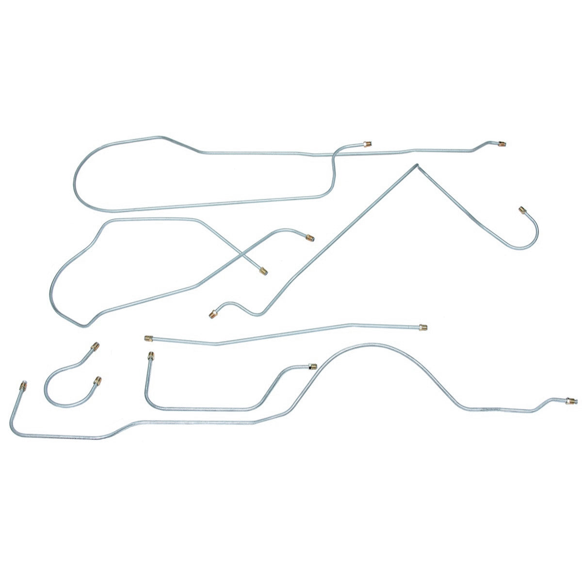 1941-46 Chevrolet GMC Truck 2WD 1/2-Ton Std. Cab Short Bed Manual Drum Complete Brake Line Kit 7pc, Stainless
