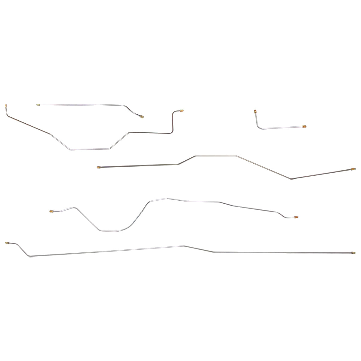 1957 Chevrolet GMC Truck 2wd Or 4wd 1/2-Ton Std. Cab Shortbed Manual Drum Brake Line Kit 6pc, Stainless