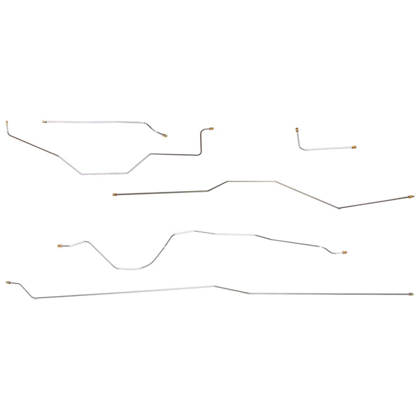 1957 Chevrolet GMC Truck 2wd Or 4wd 1/2-Ton Std. Cab Shortbed Manual Drum Brake Line Kit 6pc, Stainless