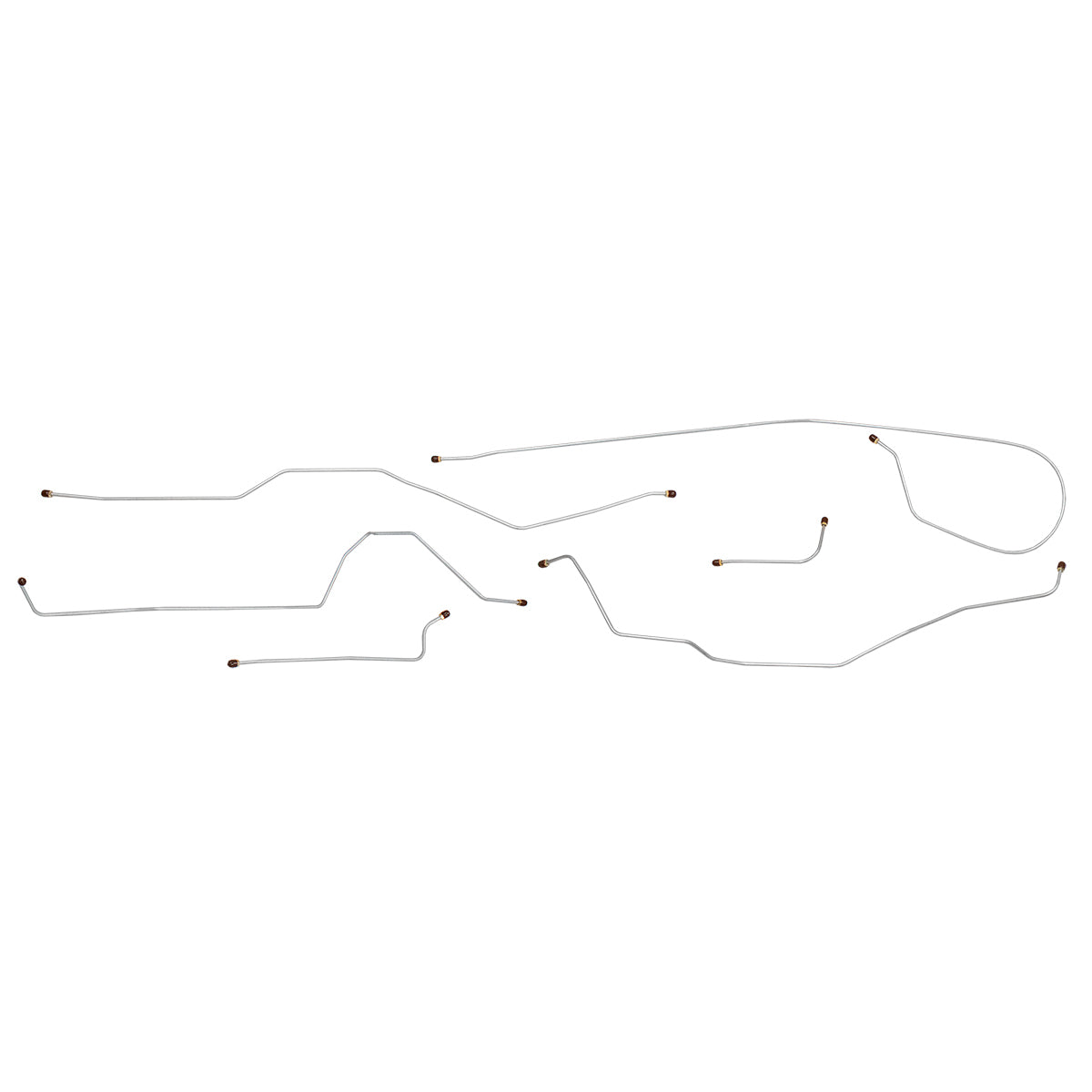 1958-59 Chevrolet GMC Truck 2wd & 4wd Std. Cab Longbed Manual Drum Brake Line Kit 6pc, Stainless