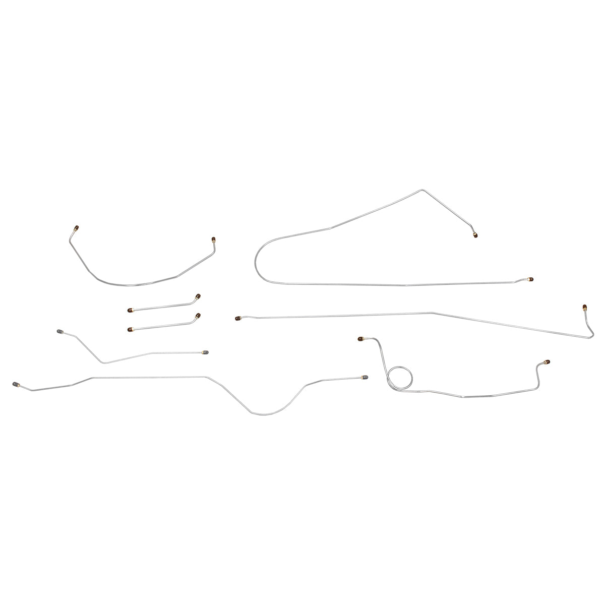 1960-62 Chevrolet GMC Truck 2wd & 4wd Manual Drum Brake Line Kit 8pc, 1/2 ton, Longbed, 8pc Stainless