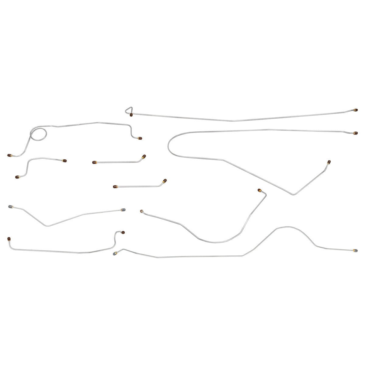 1960-62 Chevrolet GMC Truck 2wd, 4wd 1/2-Ton Std. Cab Longbed Manual Drum w/Hydraulic Clutch Brake Line Kit 10pc, Stainless