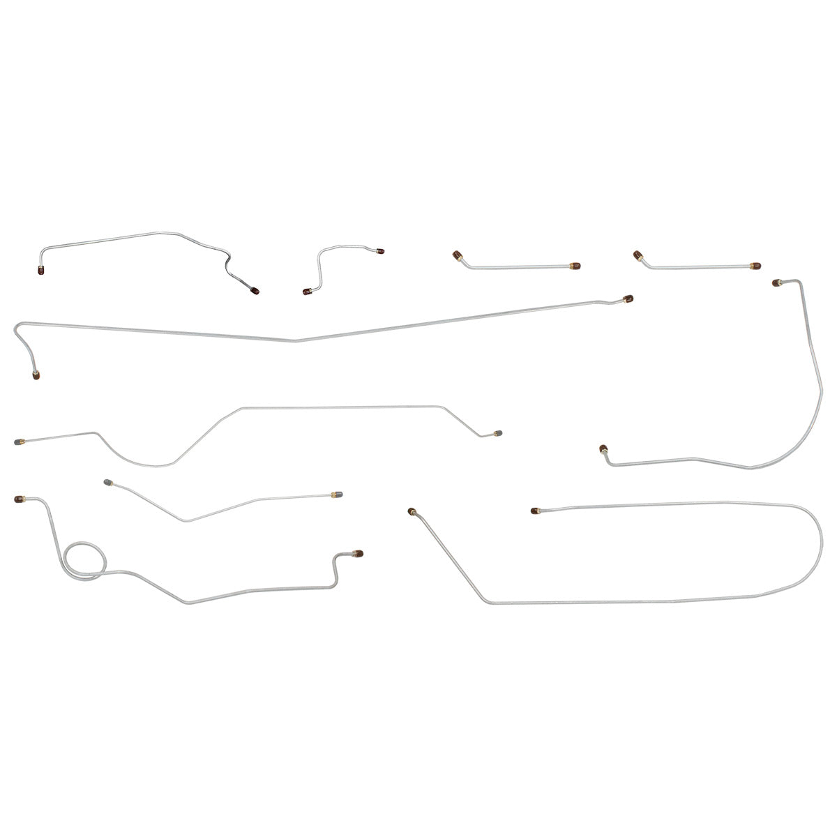 1960-62 Chevrolet GMC Truck 2WD Std. Cab Short Bed Manual Drum Brake Kit w/Hydraulic Clutch Line 9pc, Stainless