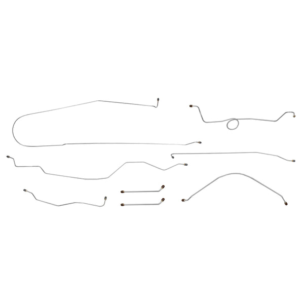 1964 Chevrolet GMC Truck 2WD 1/2-Ton Std. Cab Longbed Manual Drum Brake Line Kit 8pc, Stainless