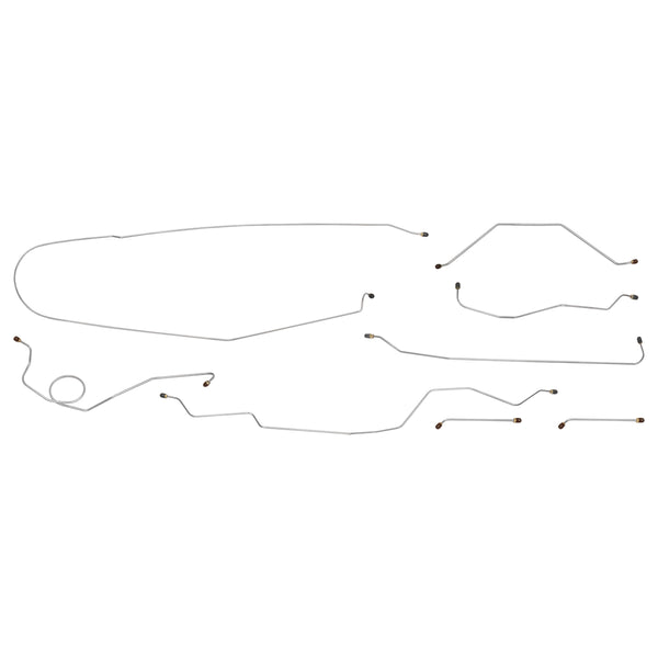 1964 Chevrolet/GMC Truck 2wd Power Drum Brake Line Kit 8pc, 1/2 ton, Longbed, Stainless