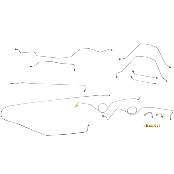 1963-64 Chevrolet GMC Truck 2WD 1/2-Ton Std. Cab Shortbed Power Disc Conversion Brake Line Kit, Stainless