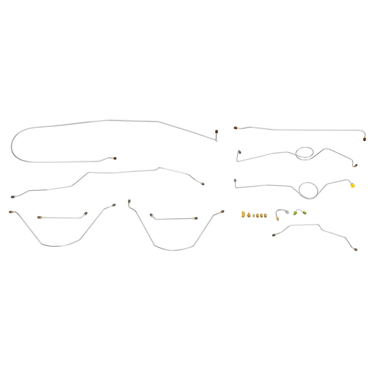 1966 Chevrolet GMC Truck 1/2 Ton Shortbed Power Disc Conversion Brake Line Kit 12pc, Stainless