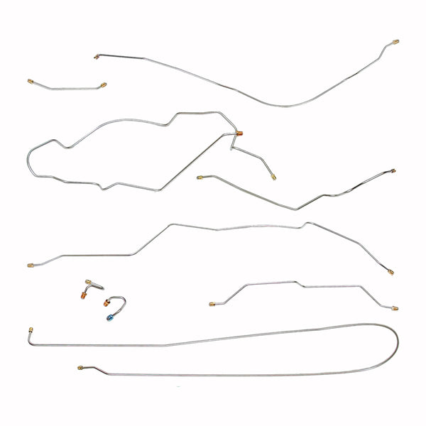 1969 Chevrolet Blazer GMC Jimmy 4wd Complete Power Drum Brake Line Kit 10pc, Stainless