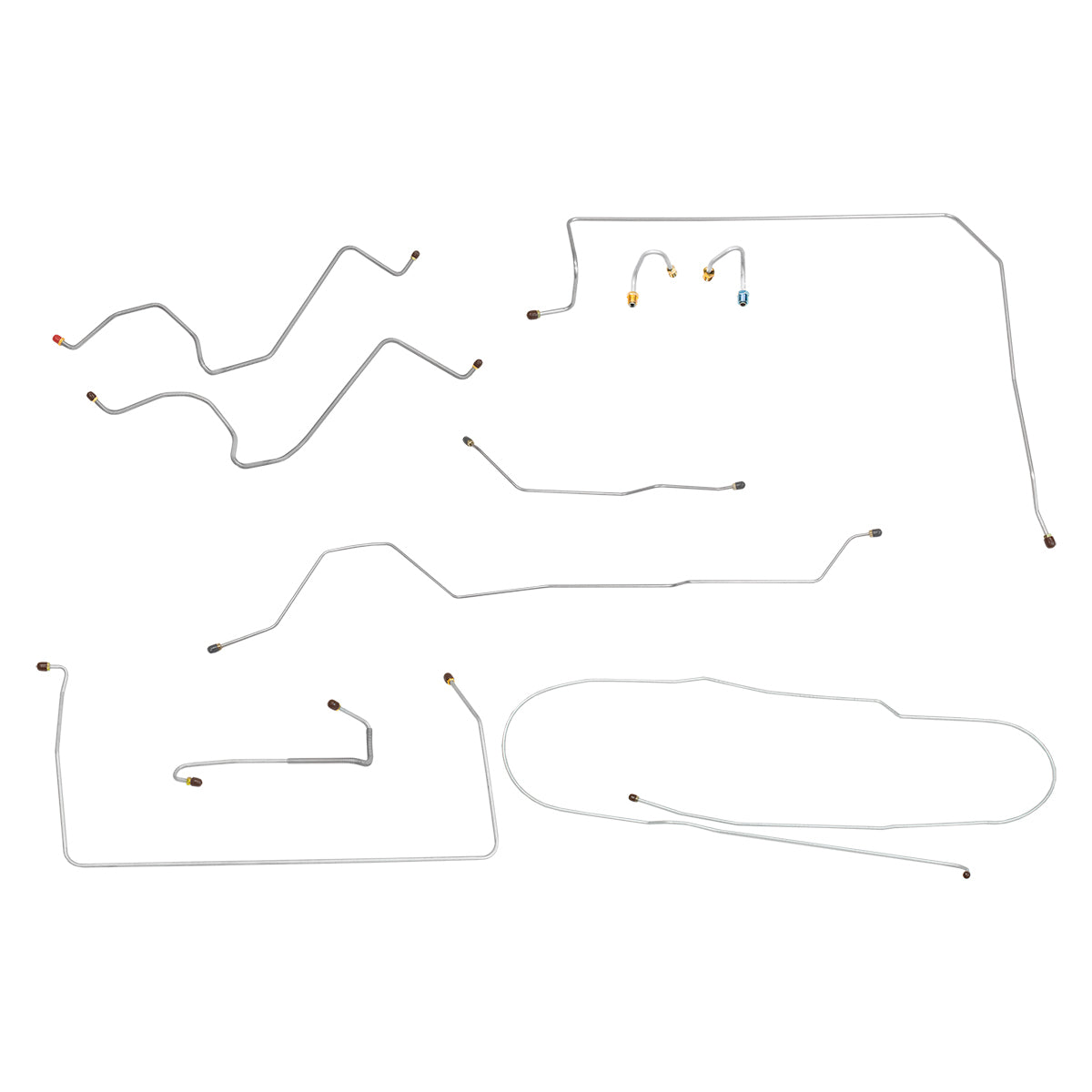 1967-69 Chevrolet/GMC Truck 4wd 1/2 ton, Shortbed, Manual Drum Brake Line Kit 10pc, Stainless