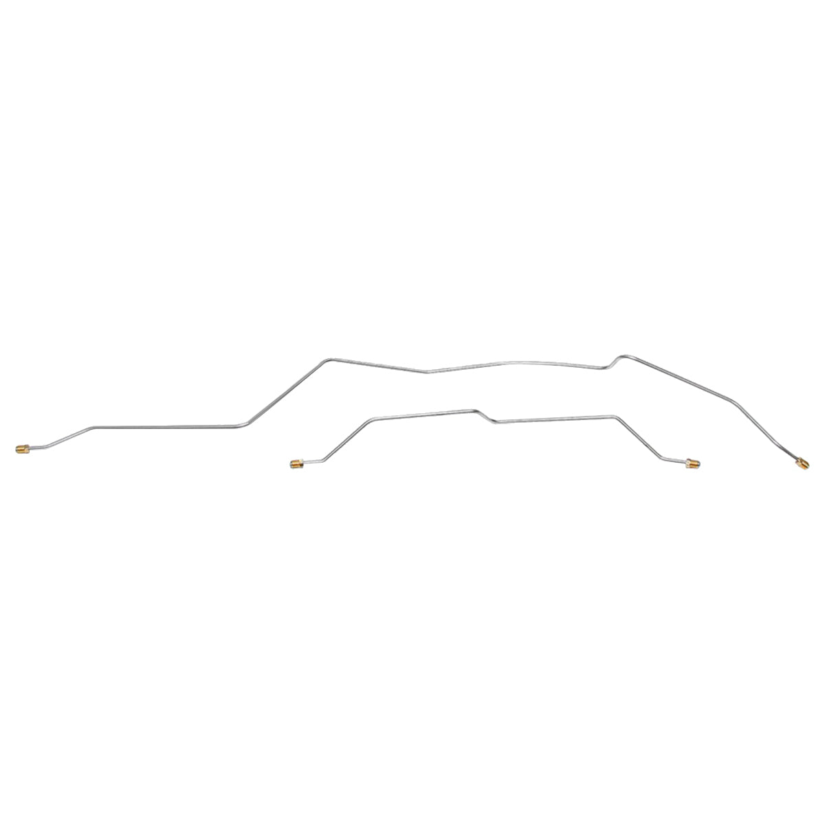 1967-70 Chevrolet GMC Truck 2wd 1/2Ton Leaf Rear Axle Brake Lines 2pc, Stainless