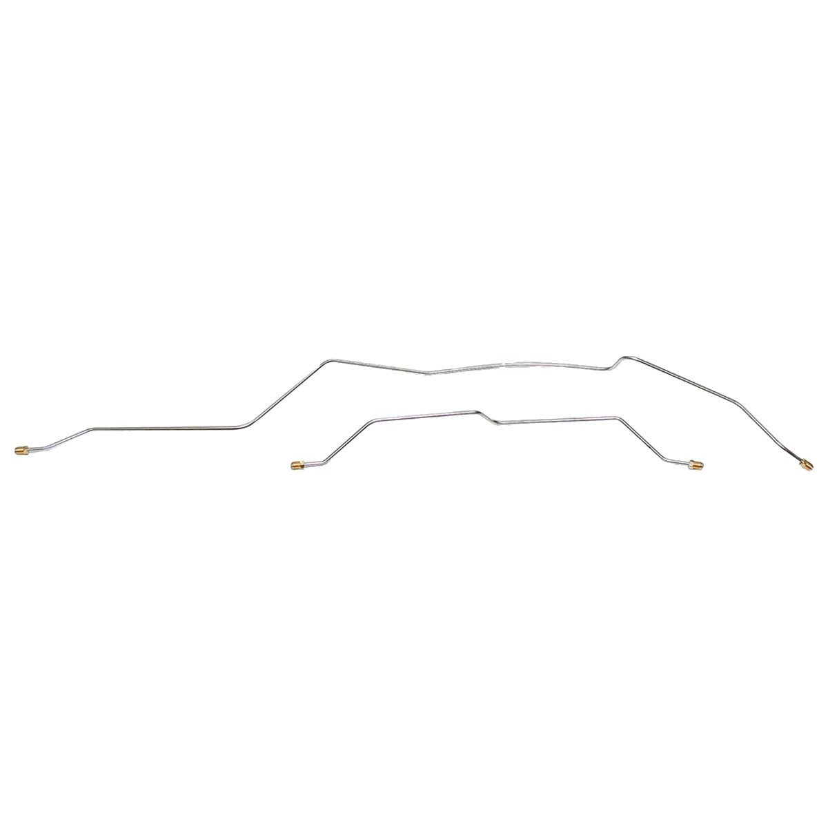 1967-70 Chevrolet/GMC Truck 4WD 3/4-Ton w/Leaf Rear Axle Brake Lines 2pc, Stainless