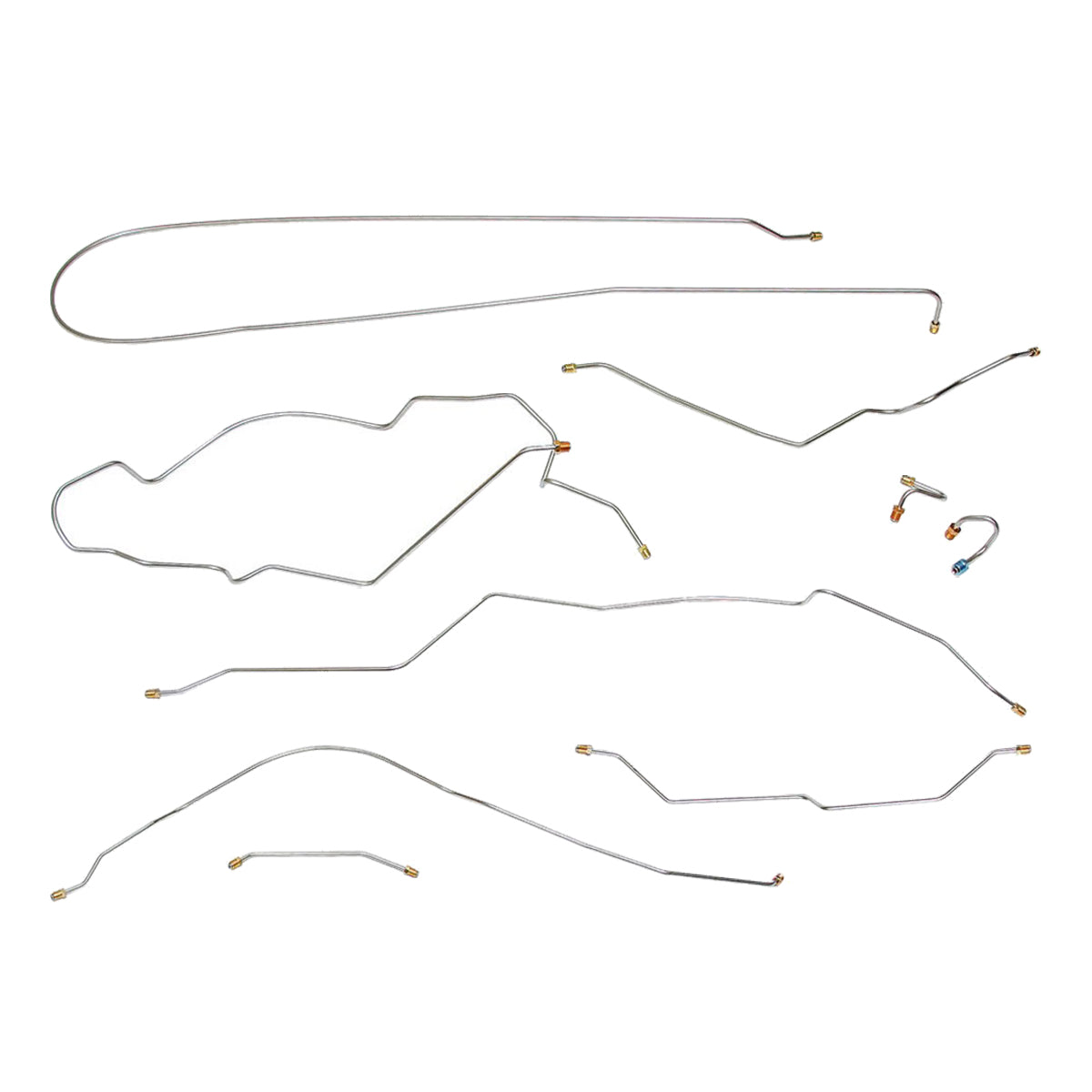 1968-69 Chevrolet/GMC Truck 2wd Manual Drum Full Brake Line Kit 9pc, 1/2 ton, Leaf Rear, Shortbed, SS