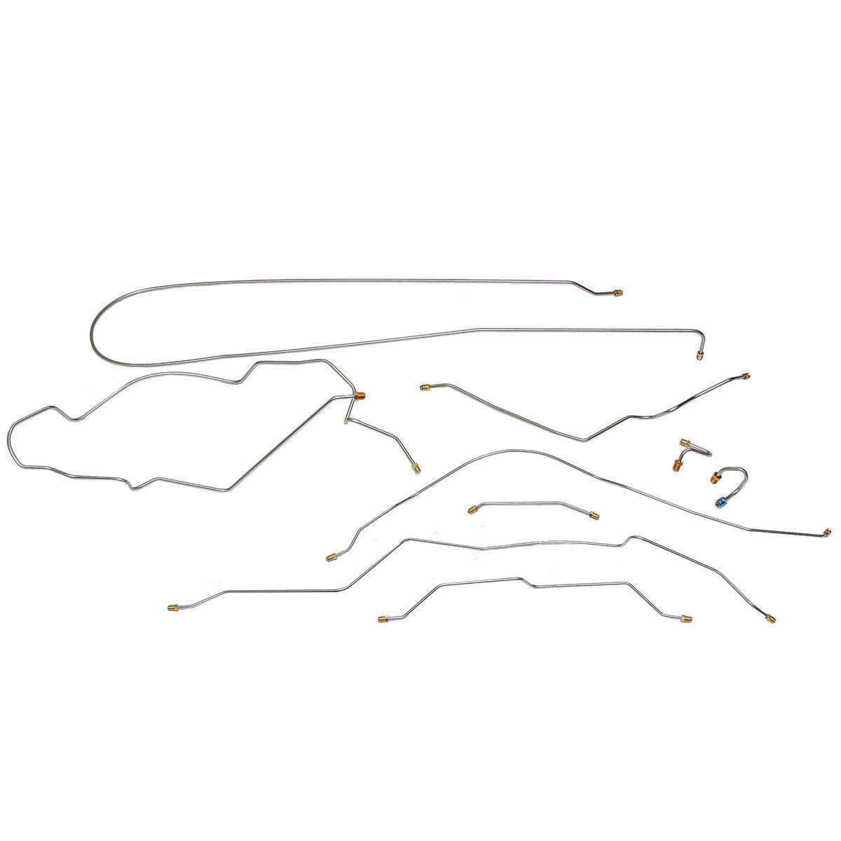 1968-69 Chevrolet GMC Truck 2wd Power Drum Full Brake Line Kit 9pc, 1/2 ton, Leaf Rear, Shortbed, SS