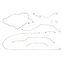 1968-69 Chevrolet GMC Truck 2wd Complete Power Drum Brake Line Kit 9pc, 3/4 ton, Leaf Rear, Long Bed, Stainless