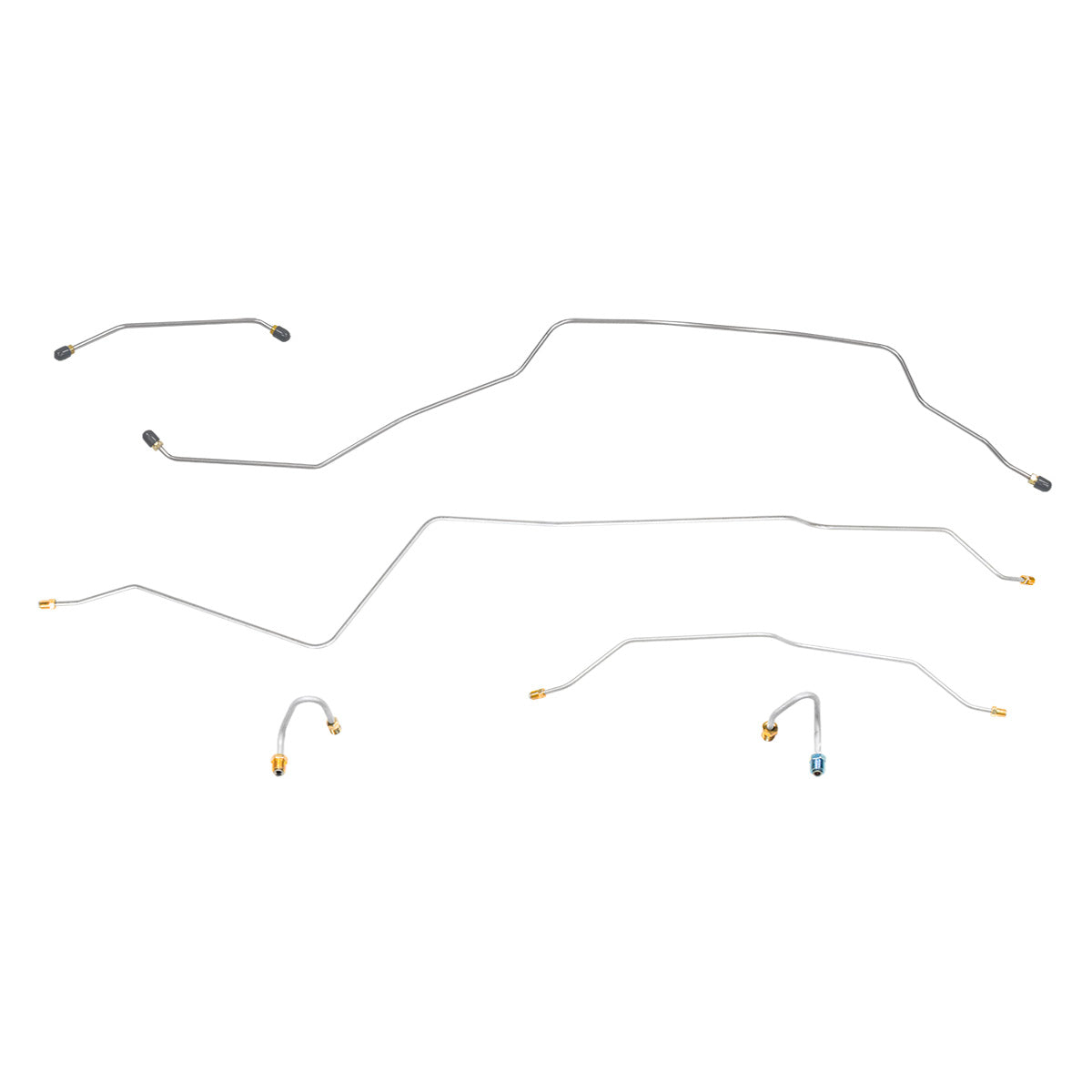 1969 Chevrolet Blazer GMC Jimmy 2wd Complete Manual Drum Brake Line Kit 9pc, Stainless