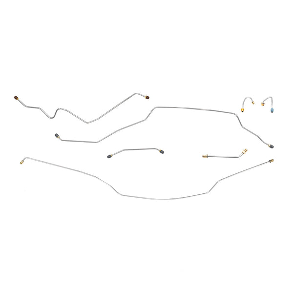 1969 Chevrolet Blazer GMC Jimmy 2wd Complete Power Drum Brake Line Kit 9pc, Stainless
