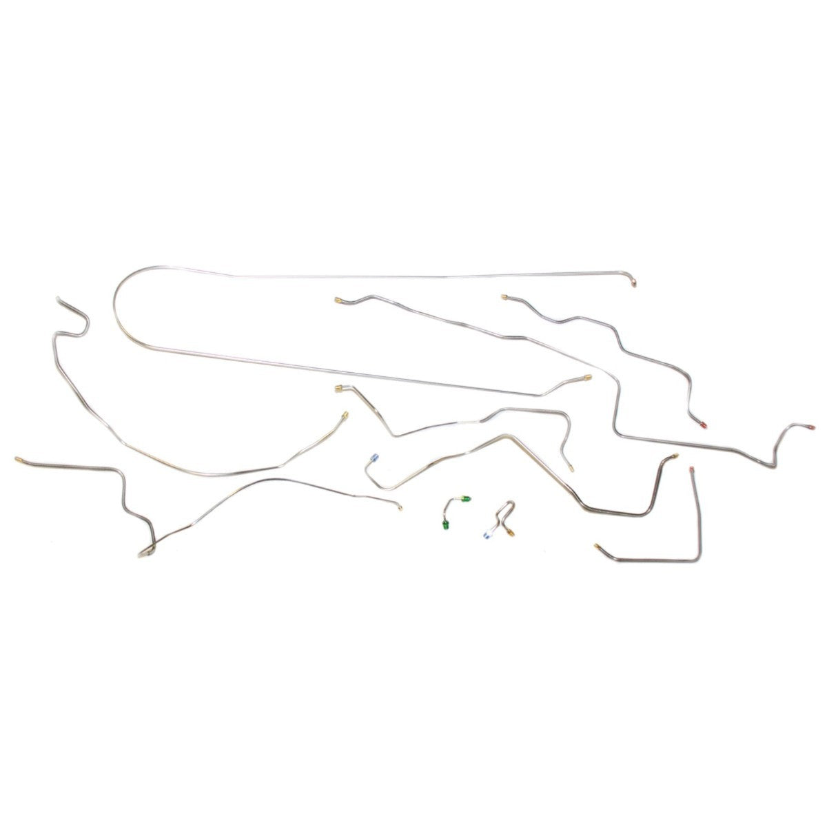 1971 Chevrolet GMC Truck 2WD 1/2 Ton Short Bed Leaf Rear Power Disc Complete Brake Line Kit 10pc, Stainless