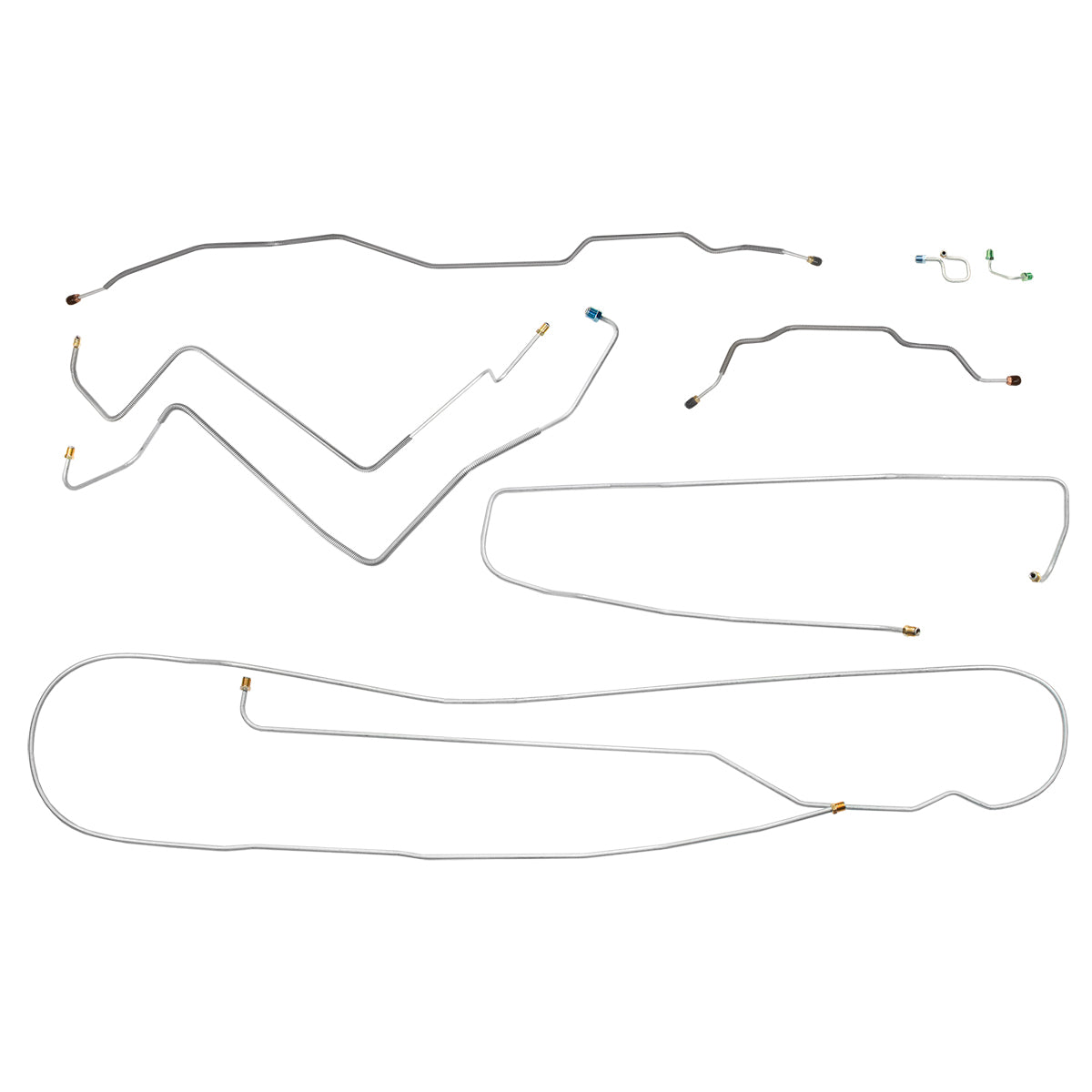 1971 Chevrolet GMC Truck 4wd Complete Power Disc Brake Line Kit 10pc, 1/2 ton, Long Bed Stainless