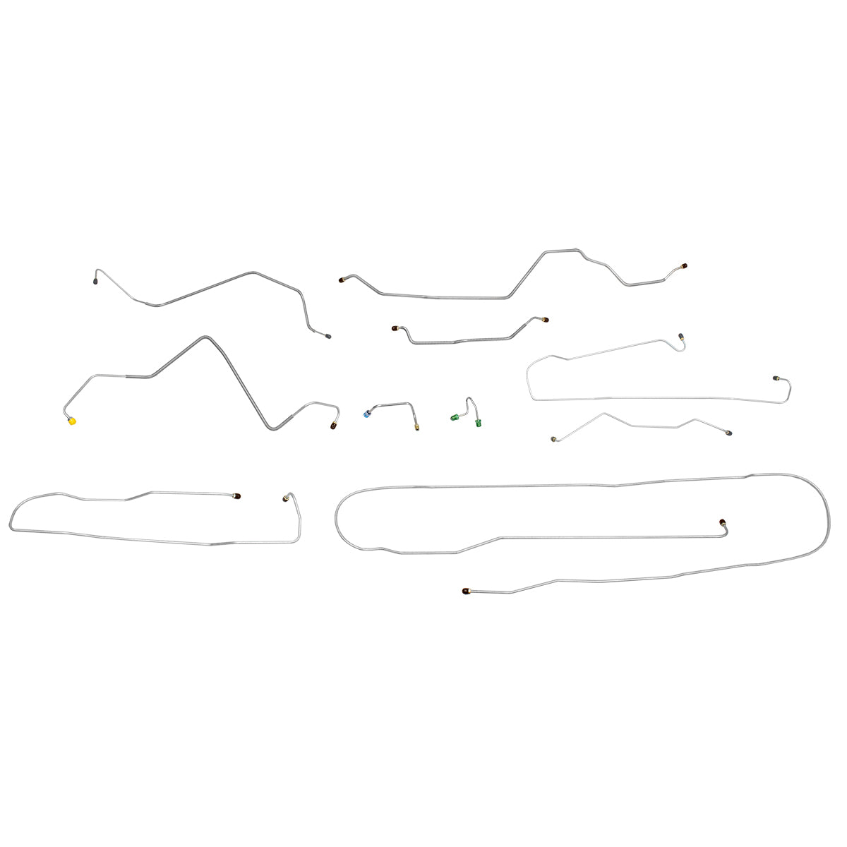 1971 Chevrolet GMC Truck 4WD 3/4-Ton Std. Cab Longbed Power Disc Brake Line Kit 10pc, Stainless