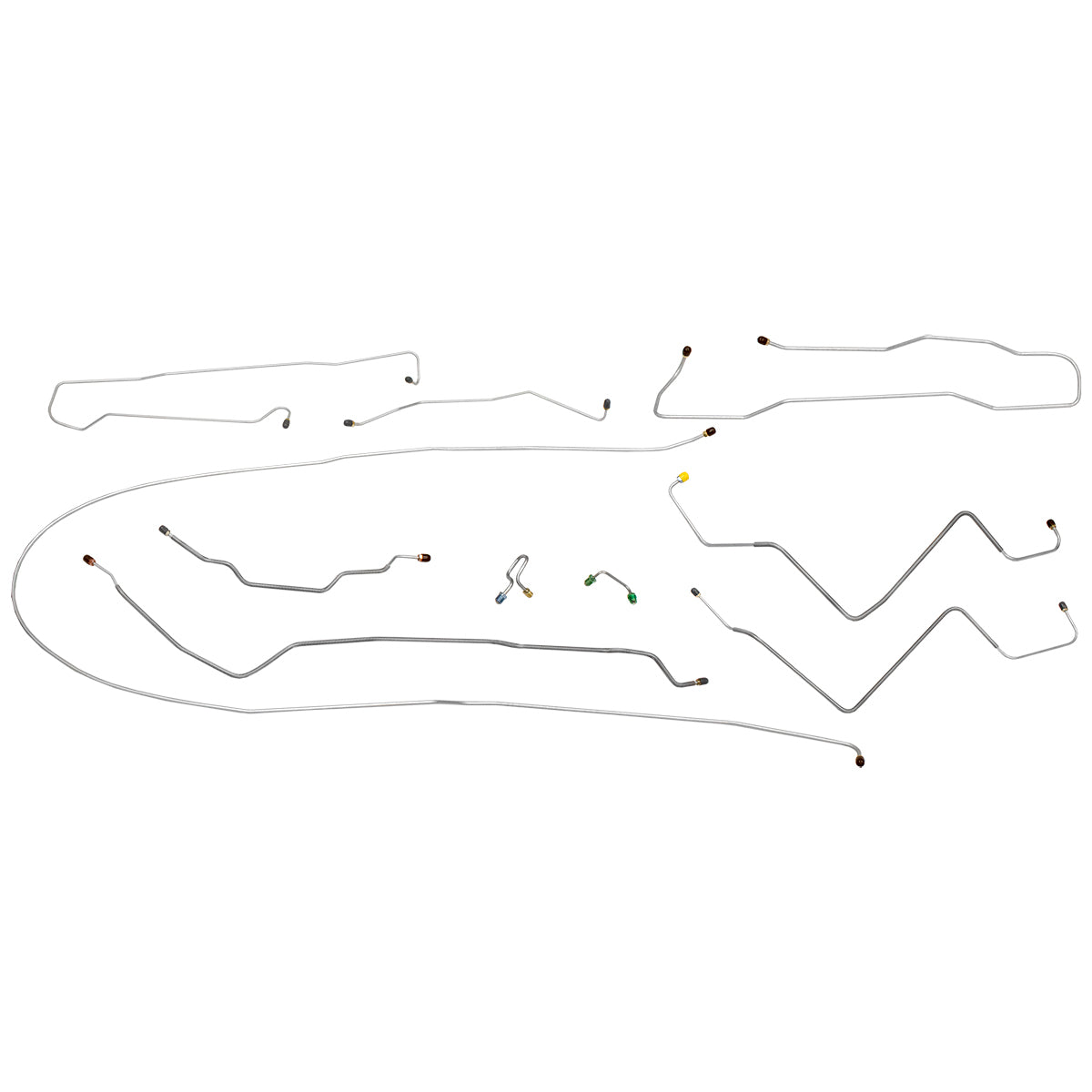 1971 Chevrolet Blazer GMC Jimmy 4WD Power Disc Brake Line Kit 10pc, Stainless
