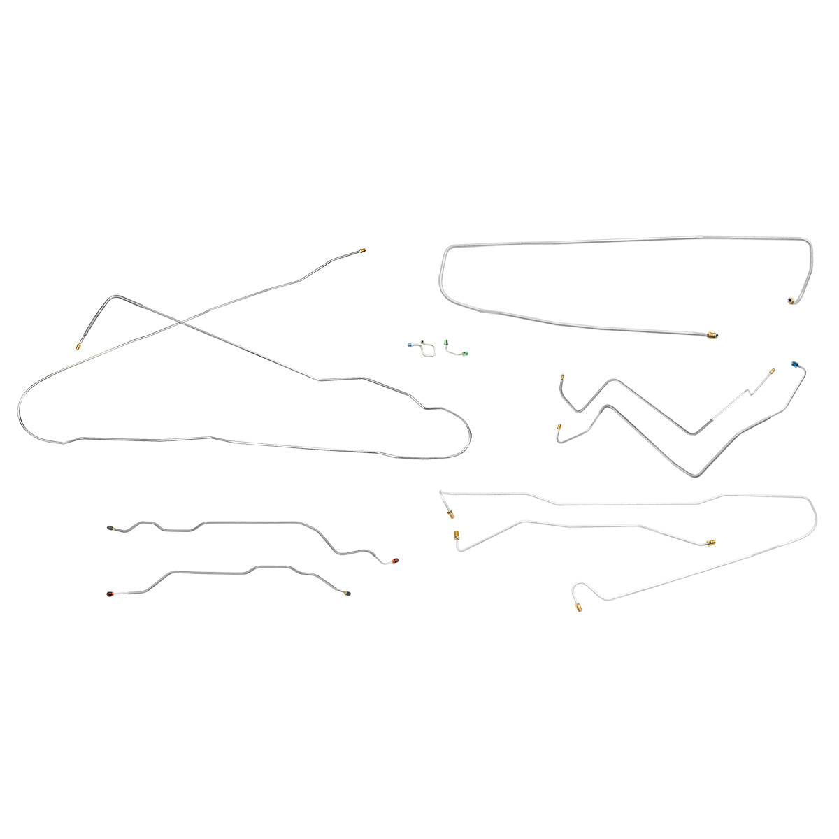 1972 Chevrolet GMC Truck 4wd Power Disc Brake Line Kit 10pc, 1/2 ton, Longbed, Stainless