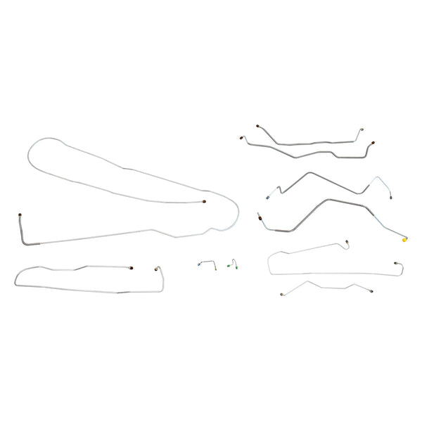 1972 Chevrolet GMC Truck 4WD 3/4-Ton Std. Cab Longbed Power Disc Complete Brake Line Kit 10pc, Stainless