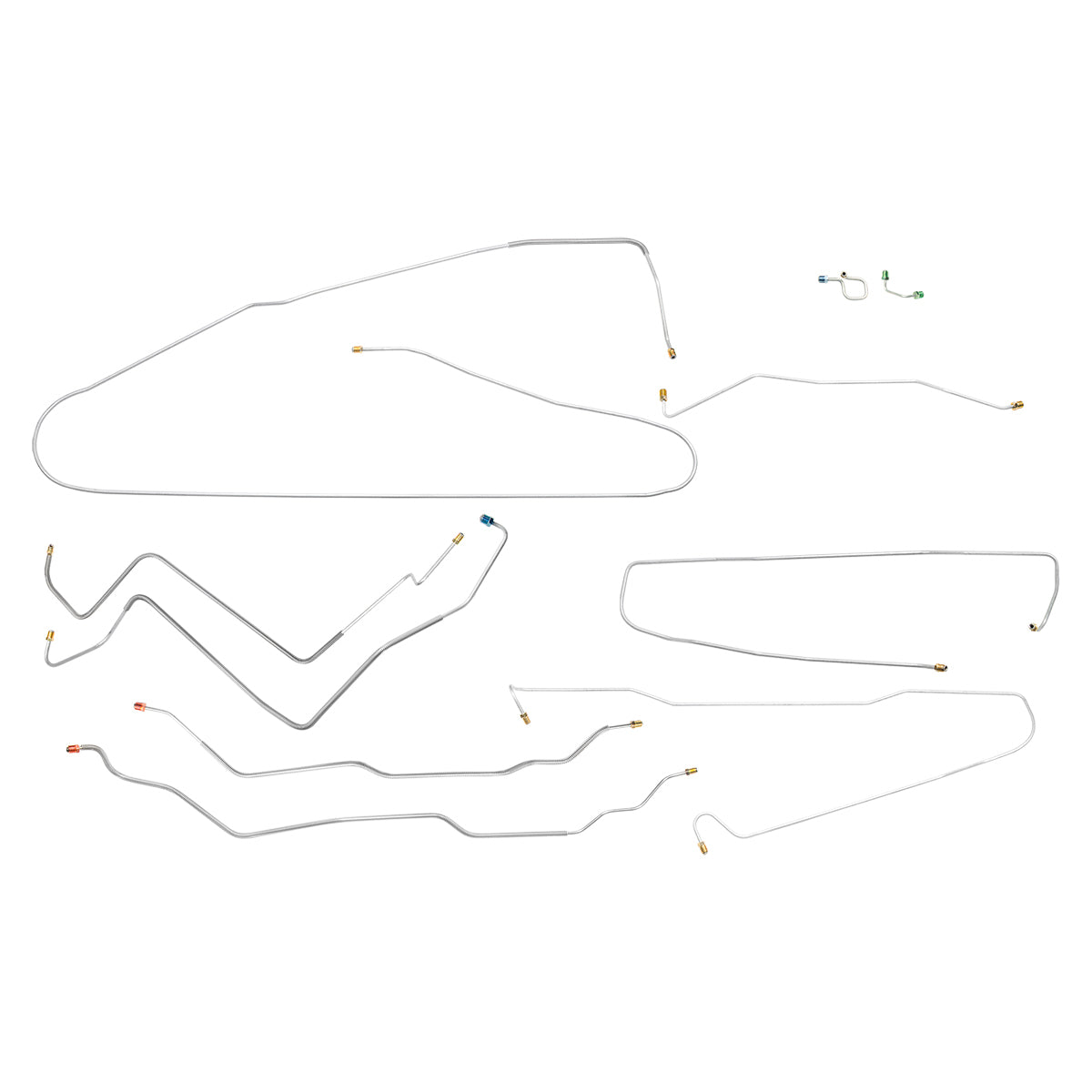 1972 Chevrolet Suburban 4wd Complete Power Disc Brake Line Kit 10pc, Stainless