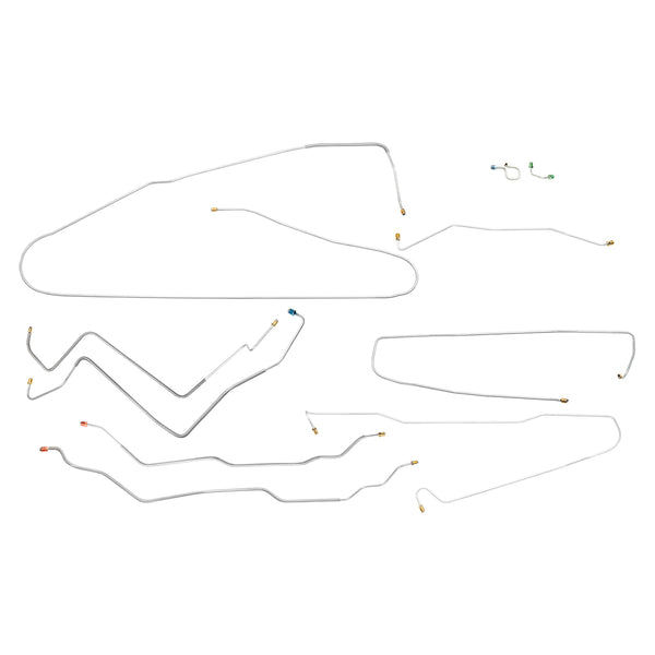 1972 Chevrolet Suburban 4wd Complete Power Disc Brake Line Kit 10pc, Stainless