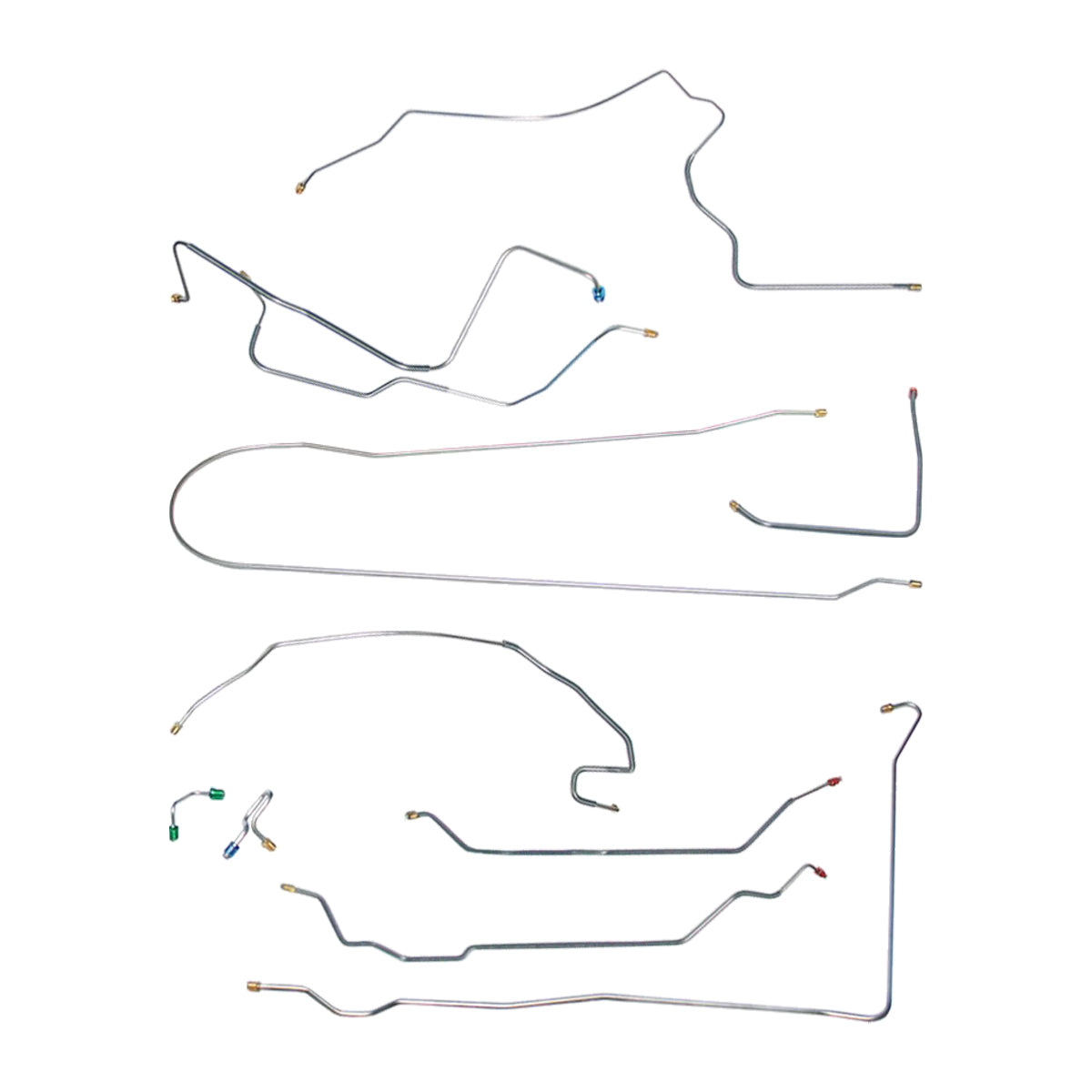 1972 Chevrolet GMC Suburban 3/4 Ton 4wd Power Disc Brake Line Kit 10pc, Stainless