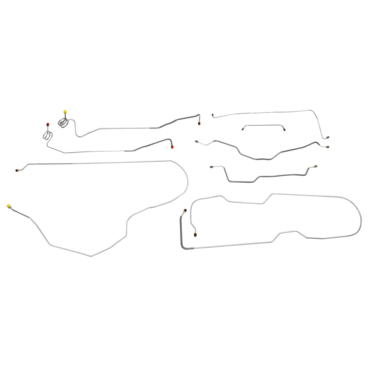 1973-80 Chevrolet GMC Truck 2WD 3/4-Ton Std. Cab Longbed Power Disc Brake Line Kit 8pc, SS
