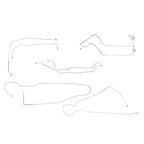 1973-80 Chevrolet GMC Truck 4WD 3/4-Ton Std. Cab Longbed Power Disc Complete Brake Line Kit 8pc, Stainless