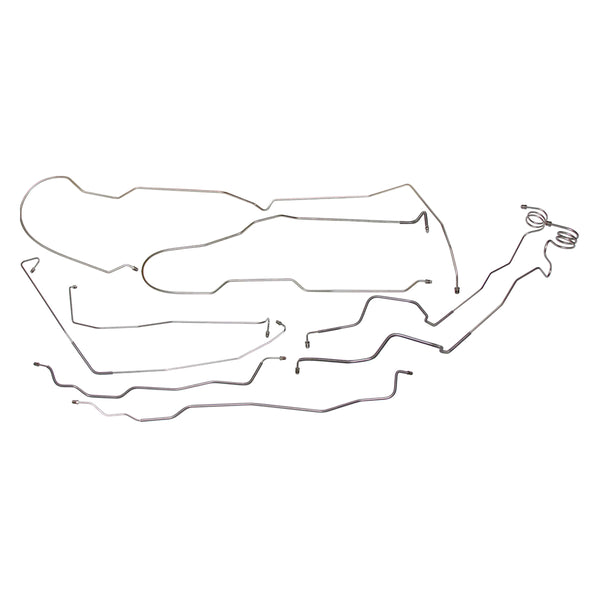 1973-80 Chevrolet Blazer GMC Jimmy 4WD K-Series Power Disc Brake Line Kit 8pc, Stainless