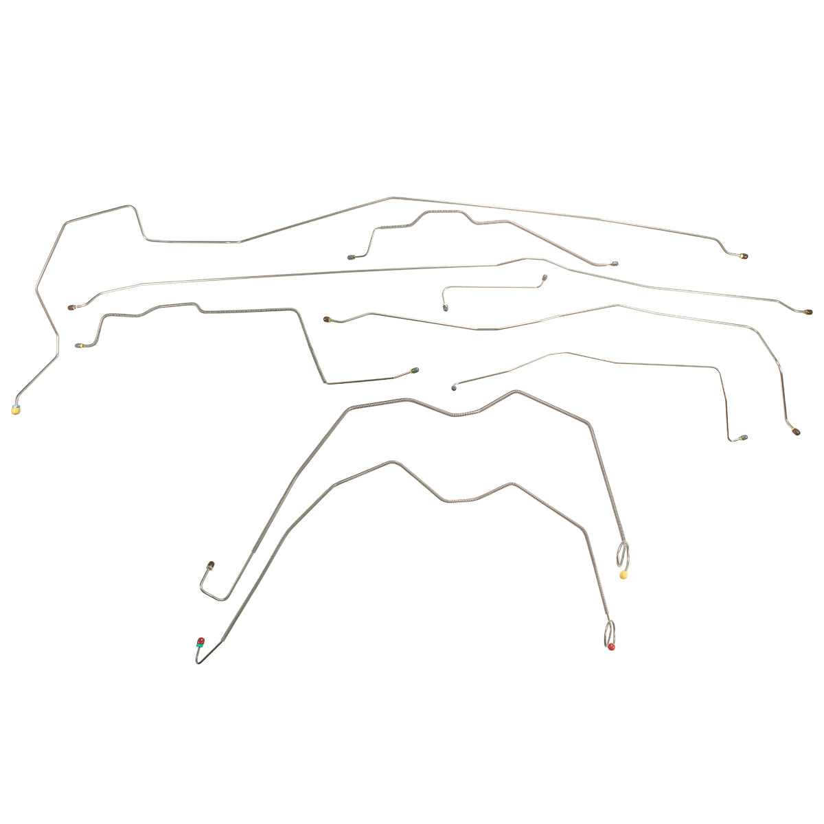 1973-80 Chevrolet/GMC Truck 2WD 1-Ton Dually Four-Door Power Disc w/Hydro-Boost Brake Line Kit, Stainless