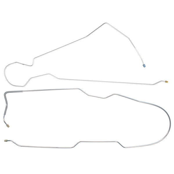 1973-1980 Chevrolet GMC Truck 4wd 1/2-3/4 Ton Shortbed Front to Rear Brake Line 2pc, Stainless