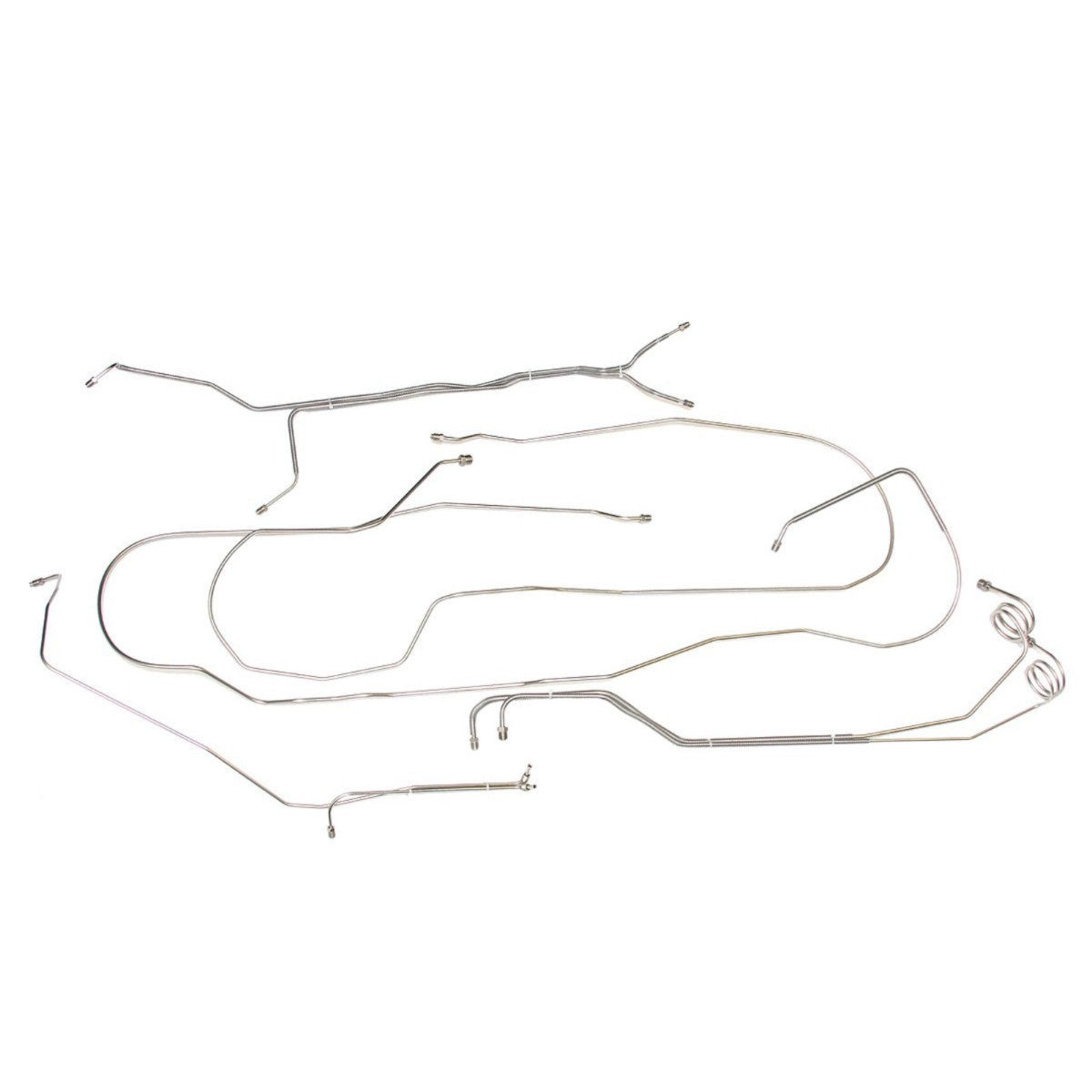 1981-87 Chevrolet GMC Truck 2WD 1/2-Ton Shortbed Power Disc Complete Brake Line Kit 8pc, Stainless