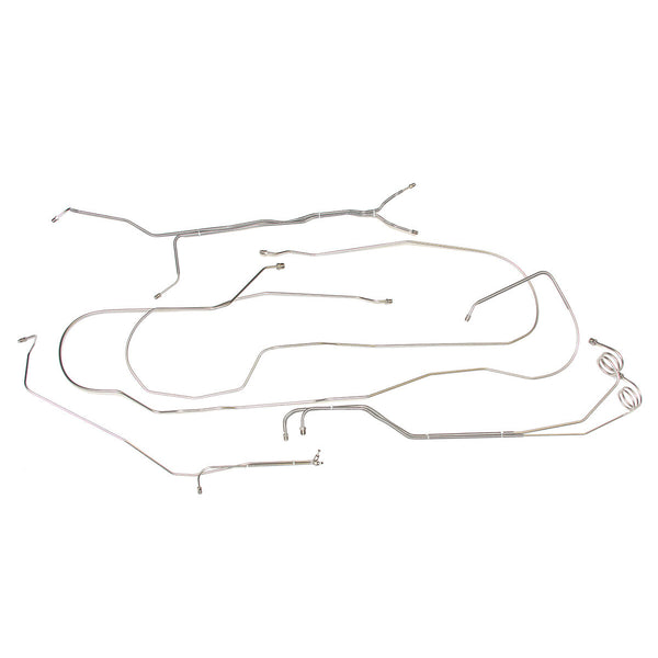 1981-87 Chevrolet/GMC Truck 2wd Manual Disc Full Brake Line Kit 8pc, 3/4 ton, Shortbed, w/Load Valve, Stainless