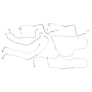 1981-87 Chevrolet GMC Truck 4WD 1 Ton Std Cab Long Bed Dual Rear Wheels Without Load Valve Power Disc Complete Brake Line Kit 9pc, Stainless
