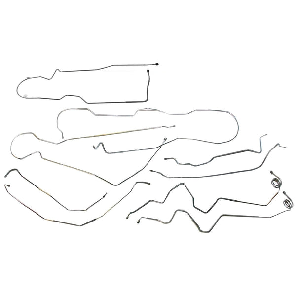 1981-87 Chevrolet GMC Truck, 4WD 1/2-Ton Short & Longbed, Power Disc Brake Line Kit 9pc, Stainless