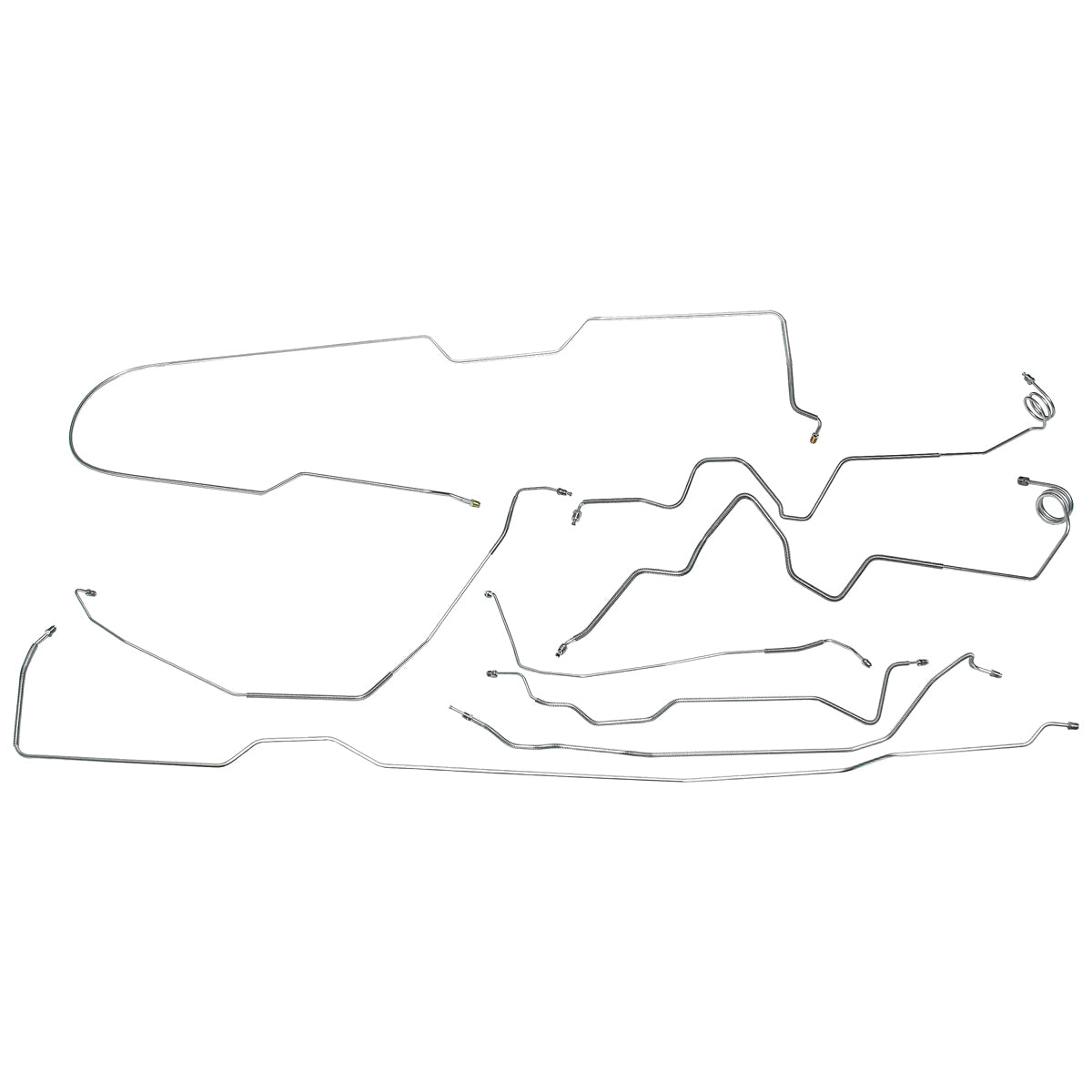 1981-89 Chevrolet GMC Blazer Jimmy 4WD Power Disc Brake Line Kit 8pc, Stainless