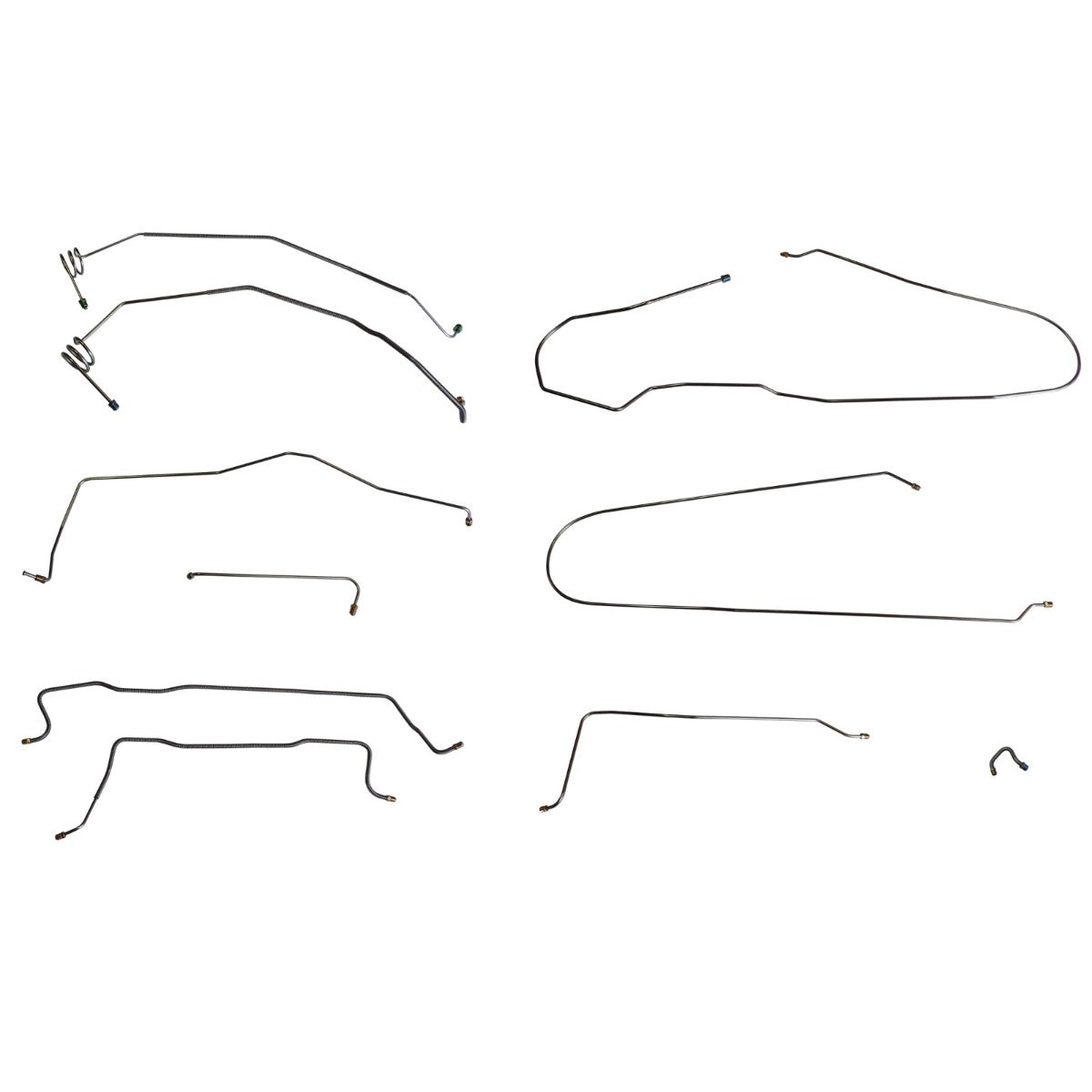 1981-92 Chevrolet/GMC Truck 2WD 1-Ton Crew Cab Longbed Dually (w/o Load Valve) Power Disc Brake Line Kit 9pc, Stainless