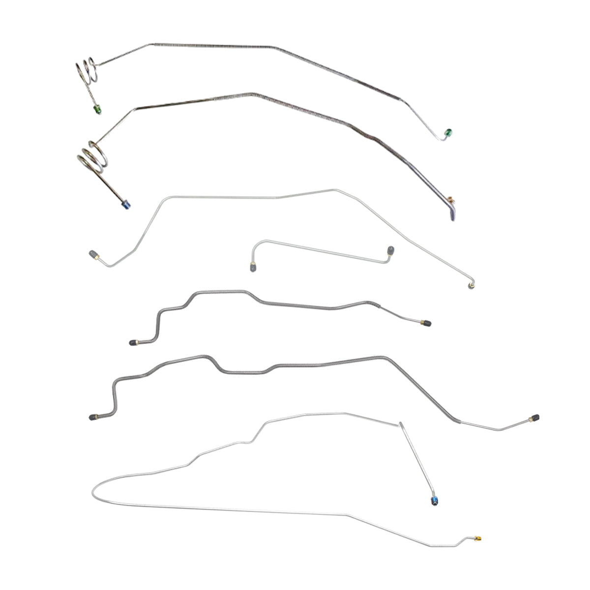 1981-92 Chevrolet/GMC Truck 2WD 3/4-Ton Crew Cab Longbed Single Rear Wheels w/o Load Valve Power Disc Brake Line Kit, Stainless