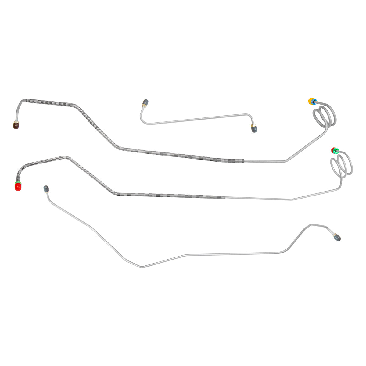 1981-87 Chevrolet GMC Truck 2WD 1/2-Ton Power Disc Front Brake Line Kit 4pc, Stainless