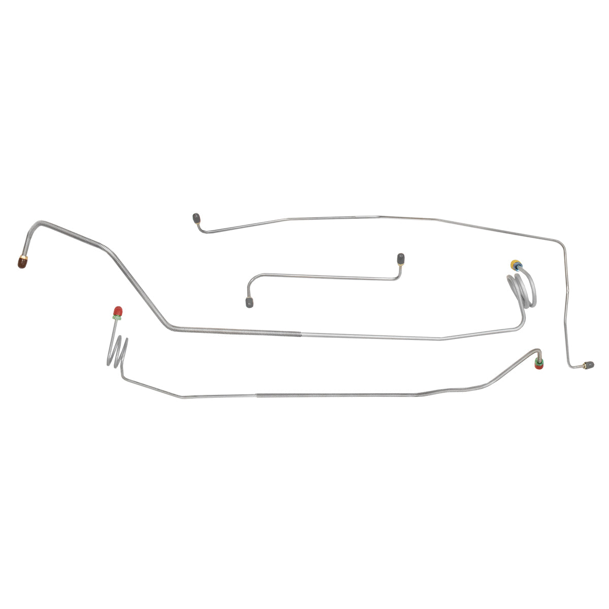 1981-87 Chevrolet GMC Truck 2WD 3/4-Ton Power Disc Front Brake Line Kit 4pc, Stainless