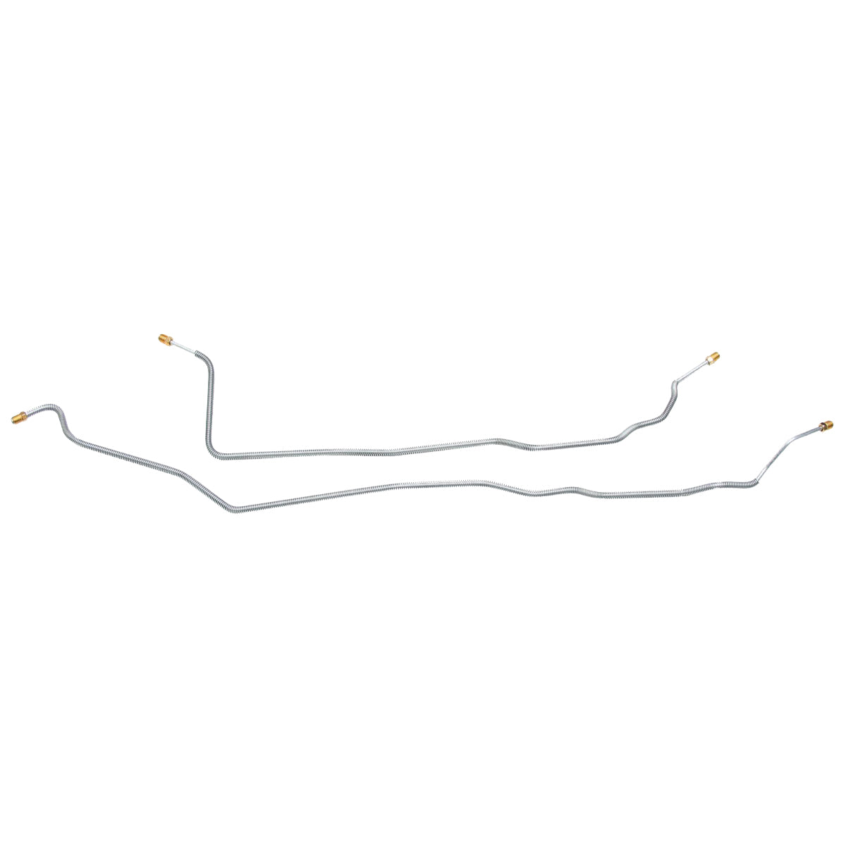 1981-87 Chevrolet GMC Truck 2WD 1/2-Ton w/Standard Five-Lug Rear Axle Rear Axle Brake Lines 2pc, Stainless