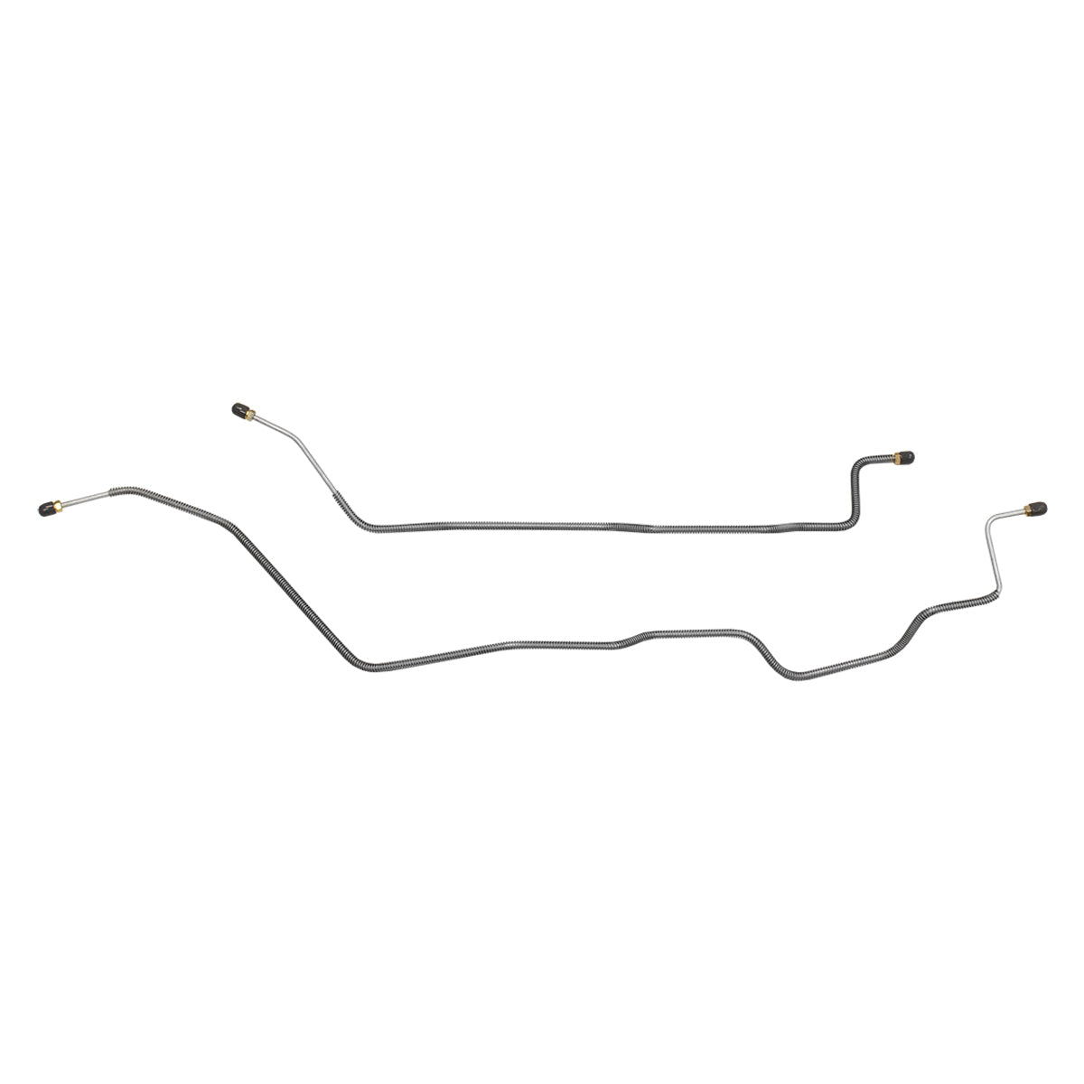1981-87 Chevrolet GMC Truck 4WD 3/4-Ton w/Corporate Six-Lug Axle 3/16" Rear Axle Brake Lines 2pc, Stainless