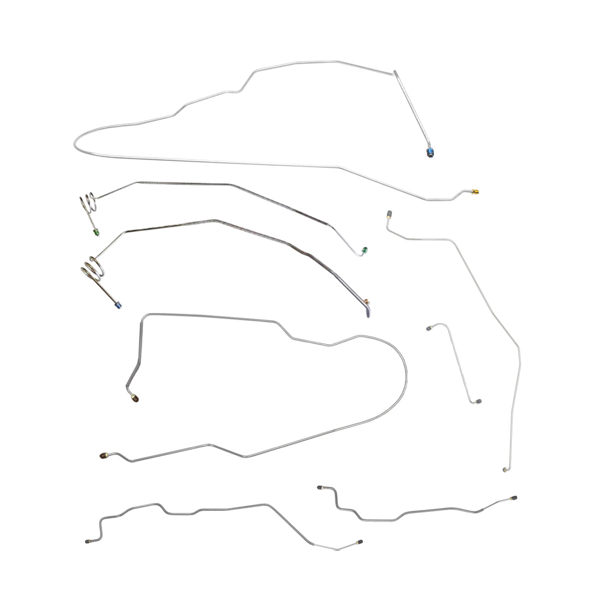 1981-89 Chevrolet GMC Suburban 2wd 3/4 ton Complete Power Disc Brake Line Kit 8pc, Stainless